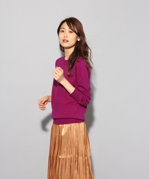 BLISS POINT（ブリスポイント）の「【S～XL展開】ウォッシャブルクルーネックプルオーバー/760463（ニット/セーター・レディース・カーキ/ベージュ/イエロー/ホワイト/ネイビー/ブラウン/ブルー/ピンク/ブラック/レッド/グリーン/その他8/グレー/チャコールグレー/ベージュ系その他/パープル系その他2/サックスブルー/ラベンダー・MEDIUM/SMALL/LARGE/X-LARGE）」の18枚目の写真