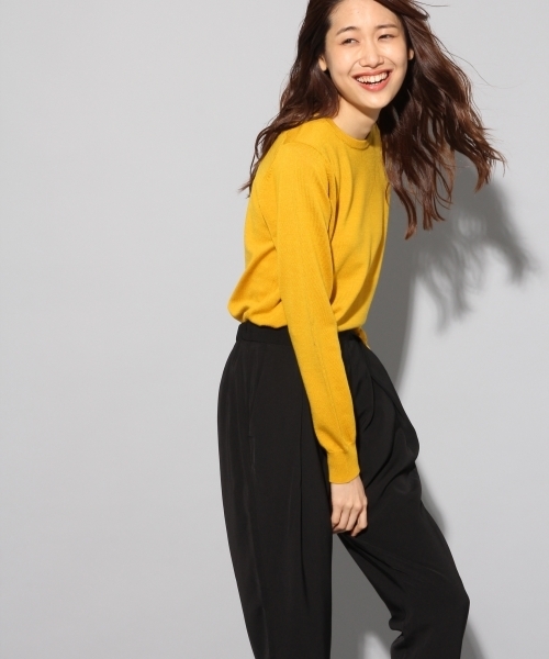 BLISS POINT（ブリスポイント）の「【S～XL展開】ウォッシャブルクルーネックプルオーバー/760463（ニット/セーター・レディース・カーキ/ベージュ/イエロー/ホワイト/ネイビー/ブラウン/ブルー/ピンク/ブラック/レッド/グリーン/その他8/グレー/チャコールグレー/ベージュ系その他/パープル系その他2/サックスブルー/ラベンダー・MEDIUM/SMALL/LARGE/X-LARGE）」の15枚目の写真