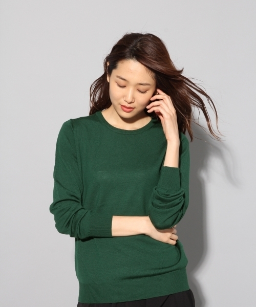 BLISS POINT（ブリスポイント）の「【S～XL展開】ウォッシャブルクルーネックプルオーバー/760463（ニット/セーター・レディース・カーキ/ベージュ/イエロー/ホワイト/ネイビー/ブラウン/ブルー/ピンク/ブラック/レッド/グリーン/その他8/グレー/チャコールグレー/ベージュ系その他/パープル系その他2/サックスブルー/ラベンダー・MEDIUM/SMALL/LARGE/X-LARGE）」の10枚目の写真