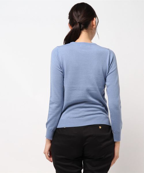 BLISS POINT（ブリスポイント）の「【S～XL展開】ウォッシャブルクルーネックプルオーバー/760463（ニット/セーター・レディース・カーキ/ベージュ/イエロー/ホワイト/ネイビー/ブラウン/ブルー/ピンク/ブラック/レッド/グリーン/その他8/グレー/チャコールグレー/ベージュ系その他/パープル系その他2/サックスブルー/ラベンダー・MEDIUM/SMALL/LARGE/X-LARGE）」の20枚目の写真