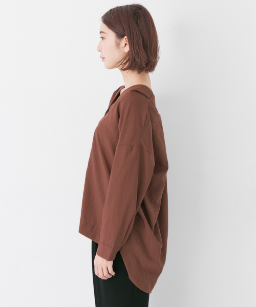 URBAN RESEARCH(アーバンリサーチ)の「エアリーブロードVネックシャツ(シャツ/ブラウス・レディース・ブラック/ブラウン/オフホワイト/キャメル/ベージュ系その他・FREE)」の11枚目の写真