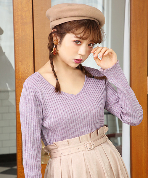 one after another NICE CLAUP（ワンアフターアナザーナイスクラップ）の「フェルトベレー帽（ハンチング/ベレー帽・レディース・ブラック/ベージュ/アイボリー・FREE）」の3枚目の写真