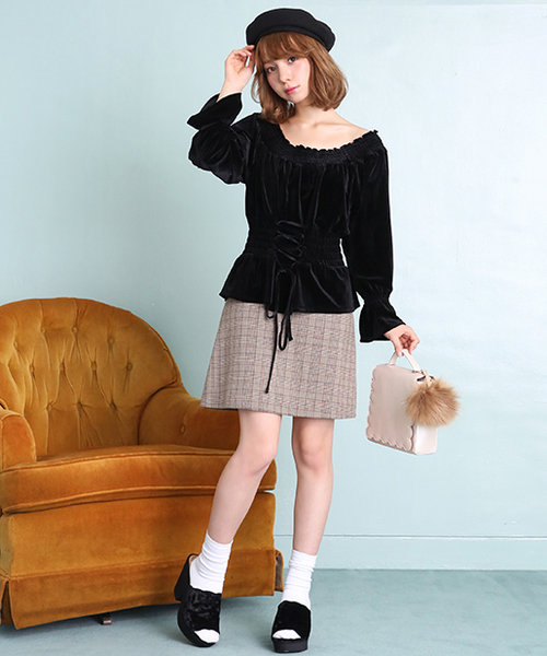 one after another NICE CLAUP（ワンアフターアナザーナイスクラップ）の「フェルトベレー帽（ハンチング/ベレー帽・レディース・ブラック/ベージュ/アイボリー・FREE）」の11枚目の写真