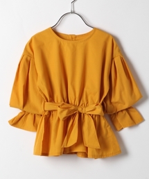 GLOBAL WORK | 【キッズ】リボンベルトフハクプルオーバー長袖/766750(シャツ/ブラウス)