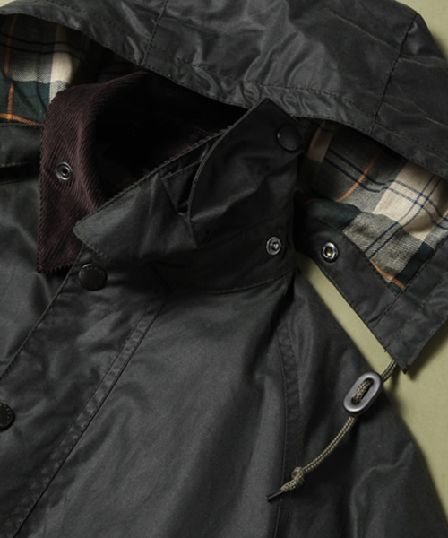 Barbour（バブアー）の「Barbour×I.G. BEAMS  / 別注 SPEY Jacket SL（ブルゾン・メンズ・セージグリーン/ブラック・34/36/38/40/42）」の7枚目の写真