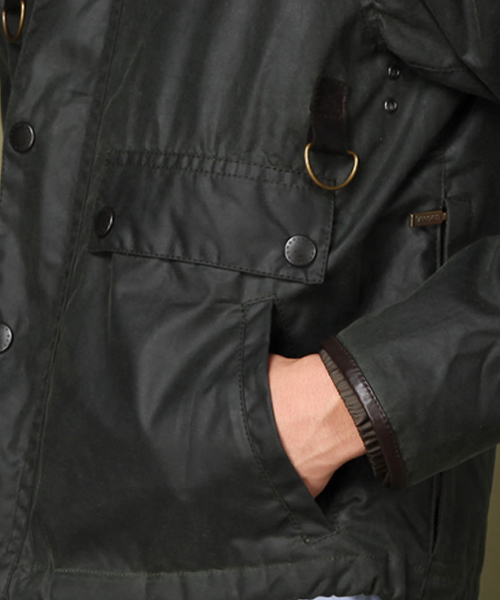 Barbour（バブアー）の「Barbour×I.G. BEAMS  / 別注 SPEY Jacket SL（ブルゾン・メンズ・セージグリーン/ブラック・34/36/38/40/42）」の8枚目の写真