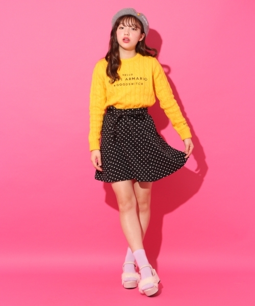 repipi armario（レピピ アルマリオ）の「ＡＩＲヤーン７Ｇケーブルニット（ニット/セーター・キッズ・ホワイト/イエロー/ネイビー/レッド/ライトパープル/ライトイエロー/ライトブルー・MEDIUM/SMALL/LARGE/X-SMALL）」の16枚目の写真