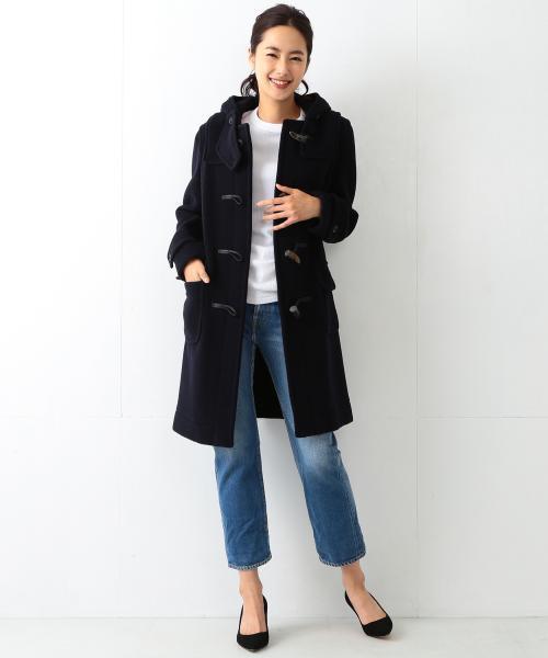 LONDON TRADITION(ロンドントラディション)の「LONDON Tradition / ウールダッフルコート(ダッフルコート・レディース・オフホワイト/ネイビー/キャメル/グレイッシュベージュ/オレンジ/ブラック・36/38)」の4枚目の写真