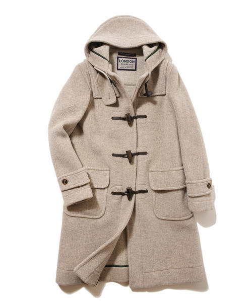 LONDON TRADITION(ロンドントラディション)の「LONDON Tradition / ウールダッフルコート(ダッフルコート・レディース・オフホワイト/ネイビー/キャメル/グレイッシュベージュ/オレンジ/ブラック・36/38)」の12枚目の写真