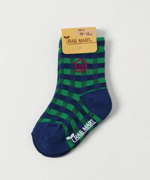 RAGMART（ラグマート）の「チェックソックス（ソックス/靴下・キッズ・ネイビー/ブラウン/カーキ・M/S/L）」の3枚目の写真