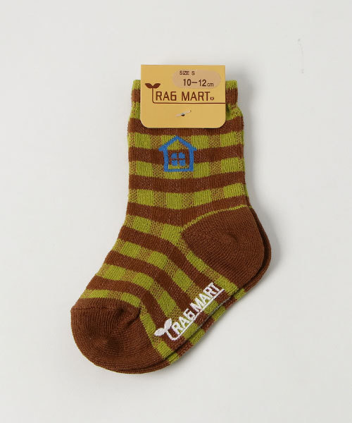 RAGMART（ラグマート）の「チェックソックス（ソックス/靴下・キッズ・ネイビー/ブラウン/カーキ・M/S/L）」の2枚目の写真