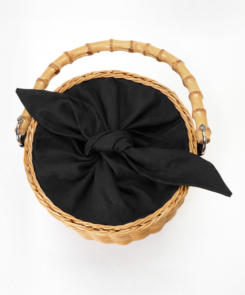 le.coeur blanc（ルクールブラン）の「【WEB限定PRICE】バンブーハンドルラタンバスケット（かごバッグ・レディース・ベージュ・FREE）」の4枚目の写真