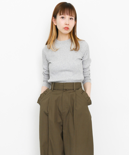 Kbf ケイビーエフ の リブクルーネックニット ニット セーター Wear