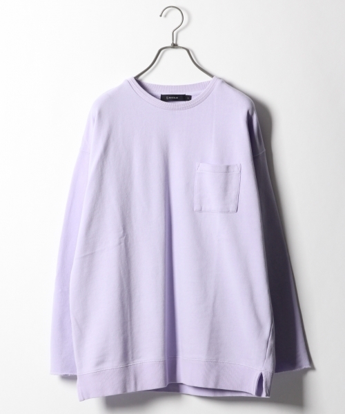 RAGEBLUE（レイジブルー）の「加工裏毛ドロップショルダースウェットクルー/788209（Tシャツ/カットソー・メンズ・ベージュ/ブラック/パープル/ピンク/イエロー/ホワイト・MEDIUM/SMALL/LARGE）」の5枚目の写真