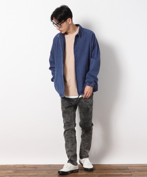 RAGEBLUE（レイジブルー）の「加工裏毛ドロップショルダースウェットクルー/788209（Tシャツ/カットソー・メンズ・ベージュ/ブラック/パープル/ピンク/イエロー/ホワイト・MEDIUM/SMALL/LARGE）」の7枚目の写真