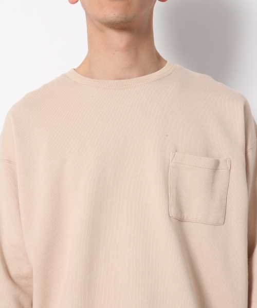 RAGEBLUE（レイジブルー）の「加工裏毛ドロップショルダースウェットクルー/788209（Tシャツ/カットソー・メンズ・ベージュ/ブラック/パープル/ピンク/イエロー/ホワイト・MEDIUM/SMALL/LARGE）」の17枚目の写真