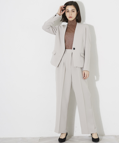 STUDIOUS（ステュディオス）の「【STUDIOUS】ハイスペックウォッシャブルストレートパンツ（その他パンツ・レディース・ベージュ/ネイビー/バーガンディー/ブラック・0/1）」の20枚目の写真