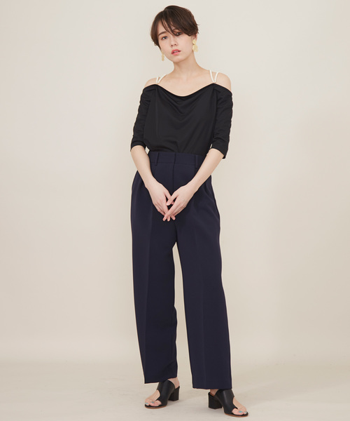 STUDIOUS（ステュディオス）の「【STUDIOUS】ハイスペックウォッシャブルストレートパンツ（その他パンツ・レディース・ベージュ/ネイビー/バーガンディー/ブラック・0/1）」の21枚目の写真