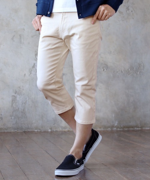 THE CASUAL(カジュアル)の「カツラギストレッチクロップドパンツ(その他パンツ・メンズ・オリーブ/ネイビー/ベージュ/ブラック/ライトグレー/チャコール/ワイン/ホワイト/サックスブルー/ブルーグラス/アイボリー・L/M/S/XL)」の3枚目の写真