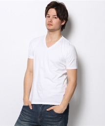 MEN'S BIGI | 【ゲイナー4月号】P.112掲載商品  シルケット天竺/Ｖネック半袖カラーＴシャツ(Tシャツ/カットソー)