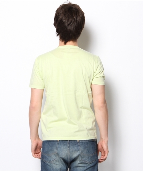 MEN'S BIGI(メンズビギ)の「【ゲイナー4月号】P.112掲載商品 シルケット天竺/Vネック半袖カラーTシャツ(Tシャツ/カットソー・メンズ・ホワイト/ライトグリーン/ネイビー/ライトピンク/レッド・SMALL/MEDIUM/LARGE/LL)」の8枚目の写真