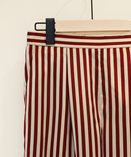 UNITED TOKYO（ユナイテッドトウキョウ）の「アセビスストライプパンツ（その他パンツ・レディース・レッド/グリーン・1）」の3枚目の写真