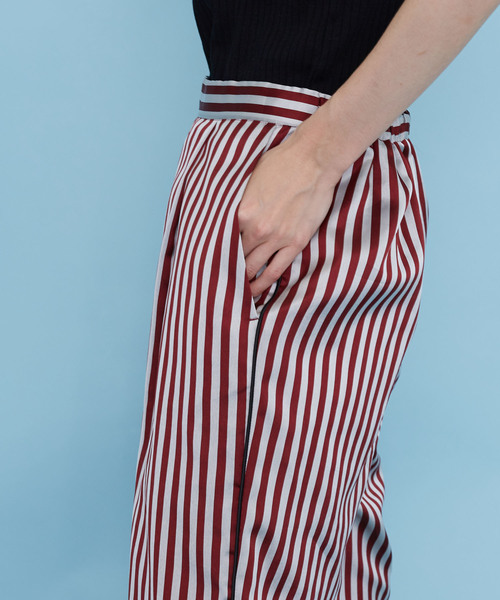 UNITED TOKYO（ユナイテッドトウキョウ）の「アセビスストライプパンツ（その他パンツ・レディース・レッド/グリーン・1）」の8枚目の写真