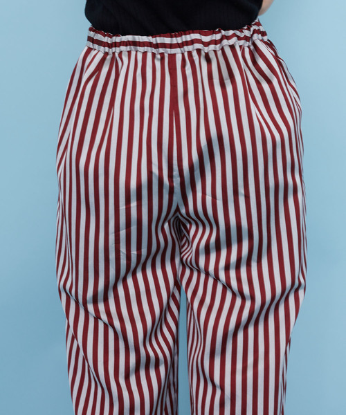 UNITED TOKYO（ユナイテッドトウキョウ）の「アセビスストライプパンツ（その他パンツ・レディース・レッド/グリーン・1）」の9枚目の写真