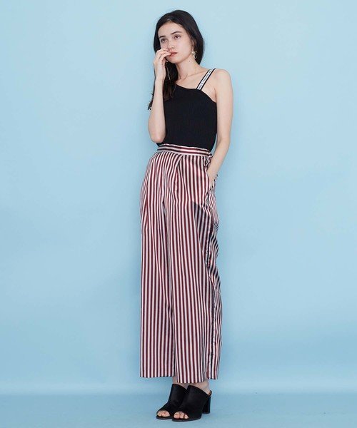 UNITED TOKYO（ユナイテッドトウキョウ）の「アセビスストライプパンツ（その他パンツ・レディース・レッド/グリーン・1）」の13枚目の写真