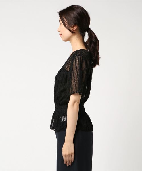 laboratory work(ラボラトリーワーク)の「2WAYレースプルオーバー(Tシャツ/カットソー・レディース・ホワイト/ブラック・MEDIUM)」の19枚目の写真