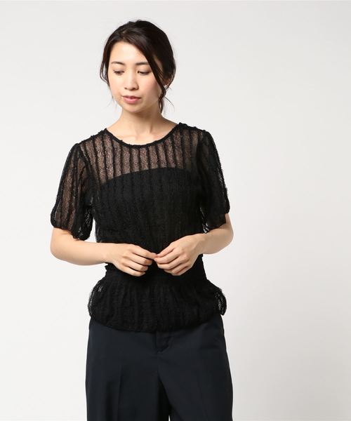 laboratory work(ラボラトリーワーク)の「2WAYレースプルオーバー(Tシャツ/カットソー・レディース・ホワイト/ブラック・MEDIUM)」の21枚目の写真