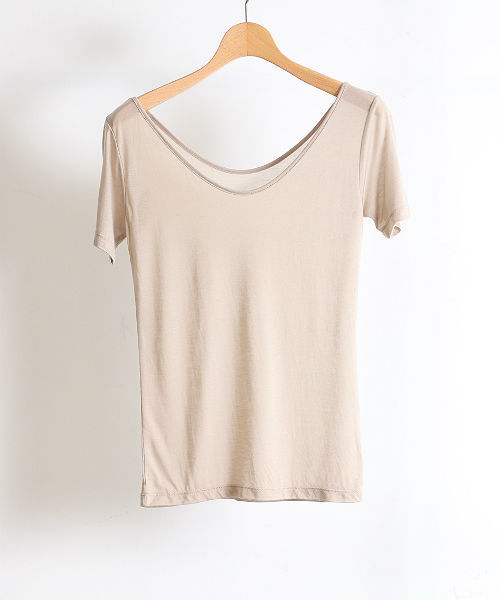 Via j(ヴィアジェイ) 背あきTシャツ Via j(ヴィアジェイ) 背あきTシャツ