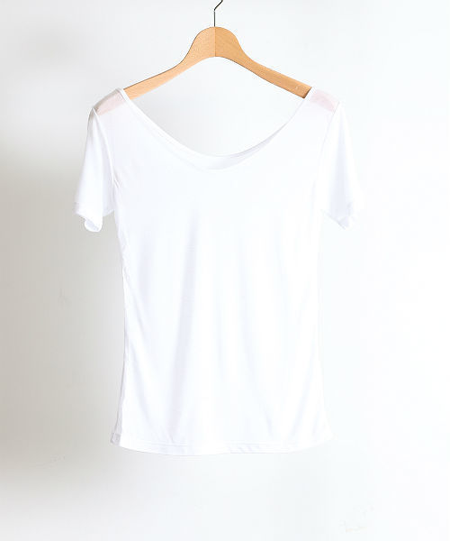 Via j(ヴィアジェイ) 背あきTシャツ Via j(ヴィアジェイ) 背あきTシャツ