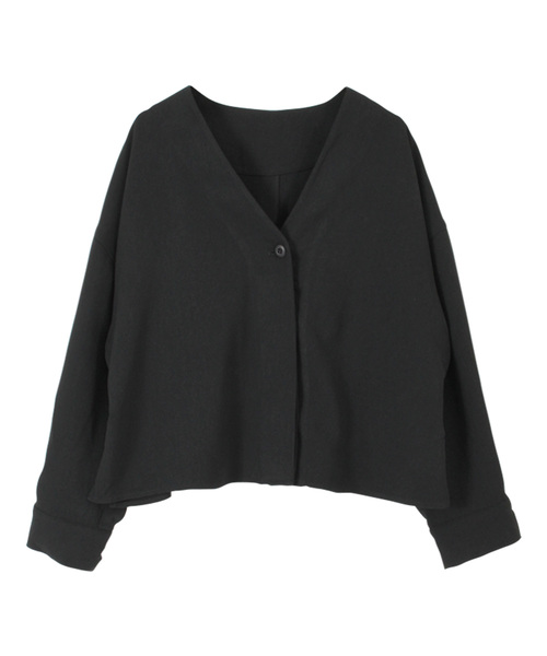 titivate(ティティベイト)の「バックフリルジャケット/ブラウス(テーラードジャケット・レディース・ブラック/ネイビー/カーキ/ライトベージュ・FREE)」の2枚目の写真