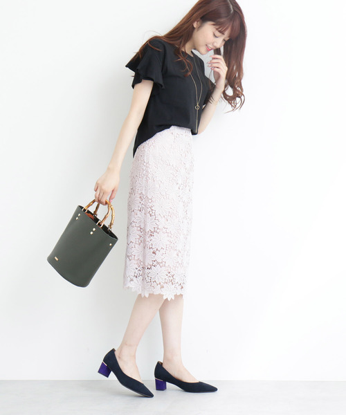 N.（N. Natural Beauty Basic）（エヌエヌナチュラルビューティーベーシック）の「デザインスリーブＴシャツ（Tシャツ/カットソー・レディース・ブラック/ブルー/ブラック系その他/パープル系その他・MEDIUM）」の7枚目の写真