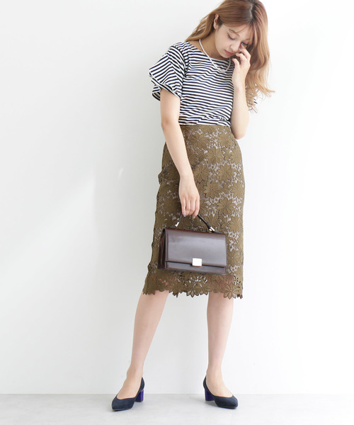 N.（N. Natural Beauty Basic）（エヌエヌナチュラルビューティーベーシック）の「デザインスリーブＴシャツ（Tシャツ/カットソー・レディース・ブラック/ブルー/ブラック系その他/パープル系その他・MEDIUM）」の8枚目の写真