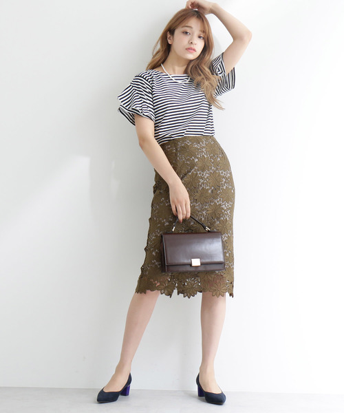 N.（N. Natural Beauty Basic）（エヌエヌナチュラルビューティーベーシック）の「デザインスリーブＴシャツ（Tシャツ/カットソー・レディース・ブラック/ブルー/ブラック系その他/パープル系その他・MEDIUM）」の10枚目の写真