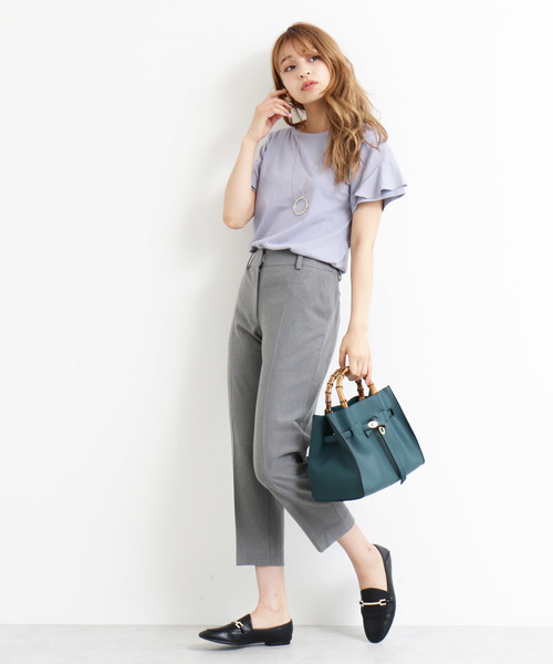 N.（N. Natural Beauty Basic）（エヌエヌナチュラルビューティーベーシック）の「デザインスリーブＴシャツ（Tシャツ/カットソー・レディース・ブラック/ブルー/ブラック系その他/パープル系その他・MEDIUM）」の12枚目の写真