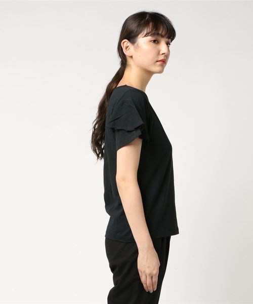 N.（N. Natural Beauty Basic）（エヌエヌナチュラルビューティーベーシック）の「デザインスリーブＴシャツ（Tシャツ/カットソー・レディース・ブラック/ブルー/ブラック系その他/パープル系その他・MEDIUM）」の19枚目の写真