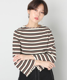 LOWRYS FARM | マルチボーダーメローＴ　806394(Tシャツ/カットソー)