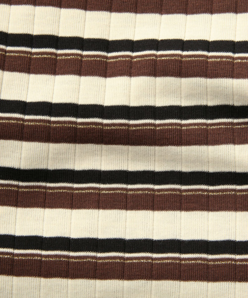 LOWRYS FARM(ローリーズファーム)の「マルチボーダーメローT 806394(Tシャツ/カットソー・レディース・ブラック/アイボリー/バーガンディー/ブラウン・MEDIUM/LARGE)」の17枚目の写真