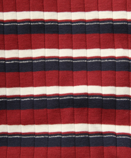 LOWRYS FARM(ローリーズファーム)の「マルチボーダーメローT 806394(Tシャツ/カットソー・レディース・ブラック/アイボリー/バーガンディー/ブラウン・MEDIUM/LARGE)」の18枚目の写真