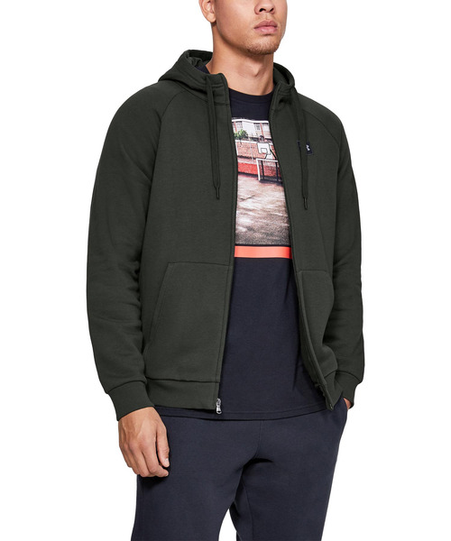 UNDER ARMOUR（アンダーアーマー）の「UAライバルフリースフルジップフーディー(ライフスタイル/パーカー/MEN)[1320737]【セットアップ対応商品】（パーカー・メンズ・ライトグレー/ブラック/ダークインディゴブルー/カーキ/ヘザーグレー/チャコールグレー/コバルトブルー・XXL/MD/SM/LG/XL）」の6枚目の写真