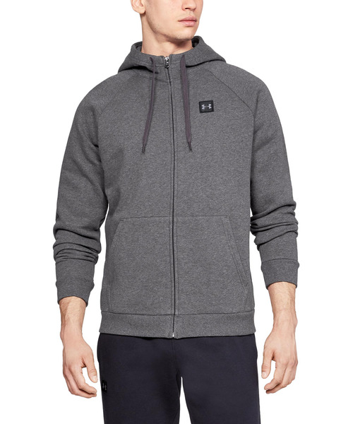 UNDER ARMOUR（アンダーアーマー）の「UAライバルフリースフルジップフーディー(ライフスタイル/パーカー/MEN)[1320737]【セットアップ対応商品】（パーカー・メンズ・ライトグレー/ブラック/ダークインディゴブルー/カーキ/ヘザーグレー/チャコールグレー/コバルトブルー・XXL/MD/SM/LG/XL）」の3枚目の写真