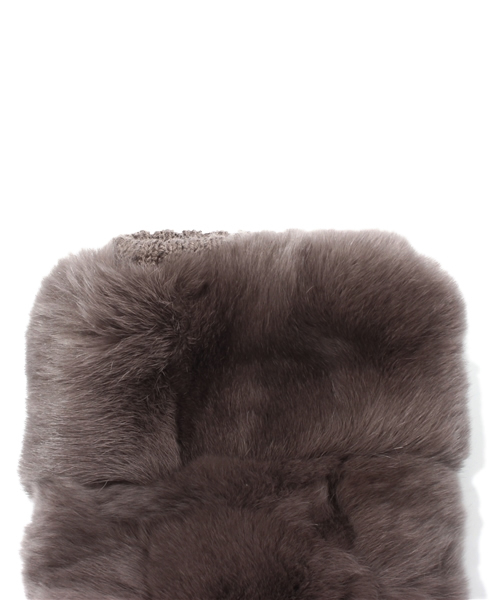 UNITED ARROWS(ユナイテッドアローズ)の「UAW REX KNIT F/LESS グローブ(手袋・レディース・グレー/ダークブラウン・フリー)」の4枚目の写真