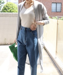 UVカット薄手長袖ロング丈トッパーカーディガン