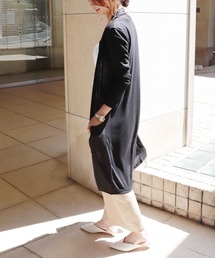 UVカット薄手長袖ロング丈トッパーカーディガン