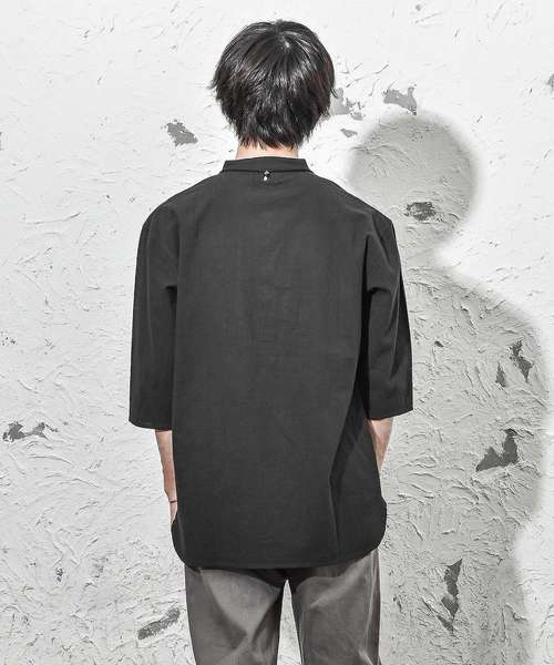 MinoriTY（マイノリティ）の「バンドカラーロングシャツ/長袖（シャツ/ブラウス・メンズ・カーキ/ブラック/キナリ/テラコッタ・M/L）」の14枚目の写真