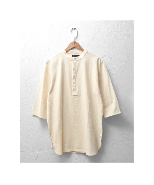 MinoriTY（マイノリティ）の「バンドカラーロングシャツ/長袖（シャツ/ブラウス・メンズ・カーキ/ブラック/キナリ/テラコッタ・M/L）」の18枚目の写真