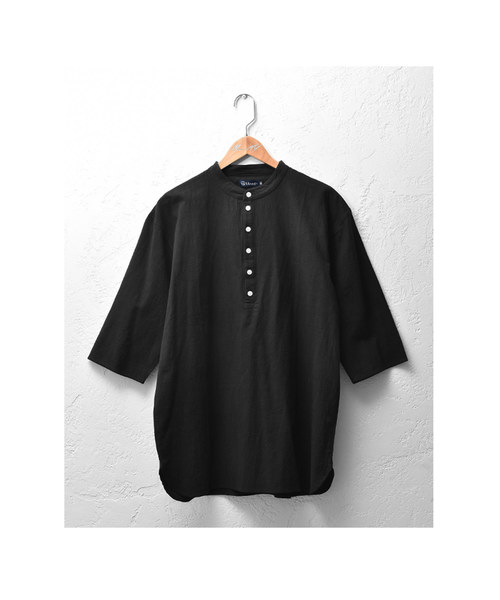 MinoriTY（マイノリティ）の「バンドカラーロングシャツ/長袖（シャツ/ブラウス・メンズ・カーキ/ブラック/キナリ/テラコッタ・M/L）」の17枚目の写真